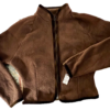 GK ICE SKATE JACKET ADULT SMALL FITTED BROWN FLEECE VELVET TRIM WARM UP ZIP SZ S - Image 7