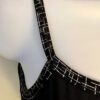 GK JAZZ DANCE ADULT SMALL BLACK MICROFIBER FOIL TRIM STRAPPY BACK CAMISOLE TOP S - Image 2