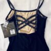 GK JAZZ DANCE ADULT SMALL BLACK MICROFIBER FOIL TRIM STRAPPY BACK CAMISOLE TOP S - Image 6