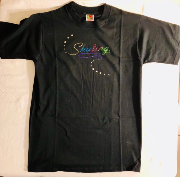 DURABLE  GK "SKATING" T-SHIRT ADULT MEDIUM BLACK COLOR METALLIC JA SZ M - Image 3