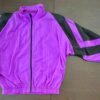 GK WARM UP JACKET UNISEX ADULT MEDIUM PURPLE BLACK SUPPLEX NYLON GYMNAST CHEER M