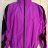 GK WARM UP JACKET UNISEX ADULT MEDIUM PURPLE BLACK SUPPLEX NYLON GYMNAST CHEER M - Image 3