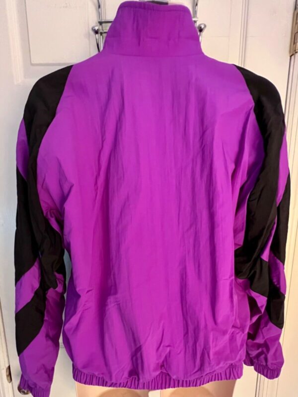 GK WARM UP JACKET UNISEX ADULT MEDIUM PURPLE BLACK SUPPLEX NYLON GYMNAST CHEER M - Image 5