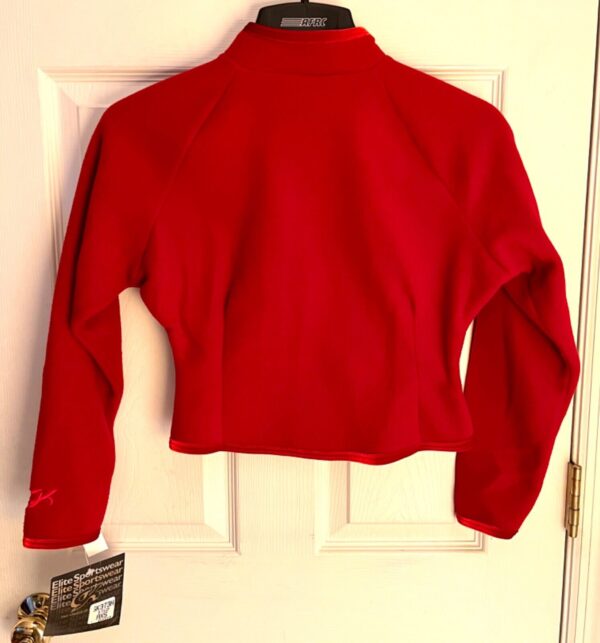 GK ICE DANCE FIGURE SKATE ADULT X-SMALL RED FLEECE VELVET ZIP JACKET SZ S NWT! - Image 7