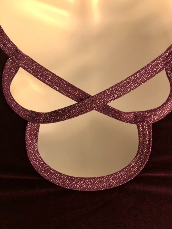 GK DANCE JAZZ TOP GIRLS LARGE PURPLE VELVET FOIL CRISSCROSS STRAP CAMISOLE Sz CL - Image 7