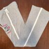 GK â€œDANCEâ€ GRAPHIC GIRLS SMALL GRAY COTTON ATHLETIC LOUNGE STRIPES PANTS Sz CS