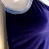 GK DANCE JAZZ TOP ADULT SMALL PURPLE VELVET BLUE X-BACK STRAPS CAMISOLE Sz AS - Image 3