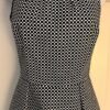 White House Black Market Size 2 Slvls Peplum Black White Top