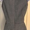 White House Black Market Size 2 Slvls Peplum Black White Top - Image 6