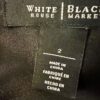 White House Black Market Size 2 Slvls Peplum Black White Top - Image 11