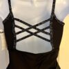 GK DANCE JAZZ ADULT LARGE BLACK MICROFIBER X-BACK FOIL STRAPS CAMISOLE TOP SZ L - Image 5