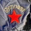 GK NAVY BOXERS GIRLS SMALL NYLON JEWELED â€œGYMNASTâ€ RED STAR APPLIQUE LOUNGE SZ S - Image 2
