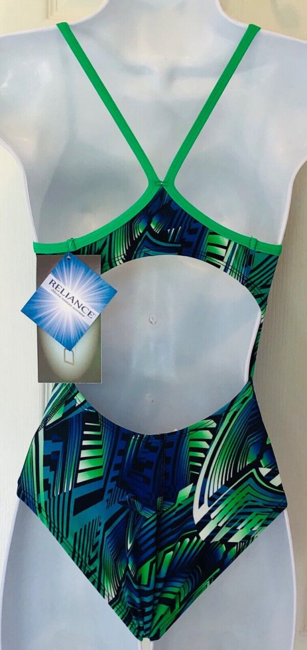 DOLFIN LADIES SIZE 26 RELIANCE BLUE GREEN GENESIS TRAINING SWIMSUIT Sz 26 NWT! - Image 3