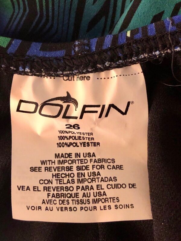 DOLFIN LADIES SIZE 26 RELIANCE BLUE GREEN GENESIS TRAINING SWIMSUIT Sz 26 NWT! - Image 9