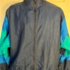 GK WARM UP JACKET UNISEX ADULT MEDIUM PURPLE BLACK SUPPLEX NYLON GYMNAST CHEER M
