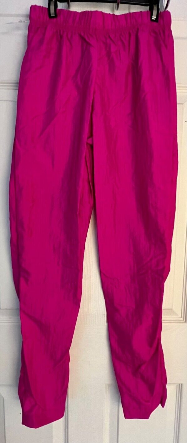 GK WARM UP ADULT X-SMALL PINK CRINKLE SUPPLEX NYLON GYM CHEER ATHLETIC PANTS XS