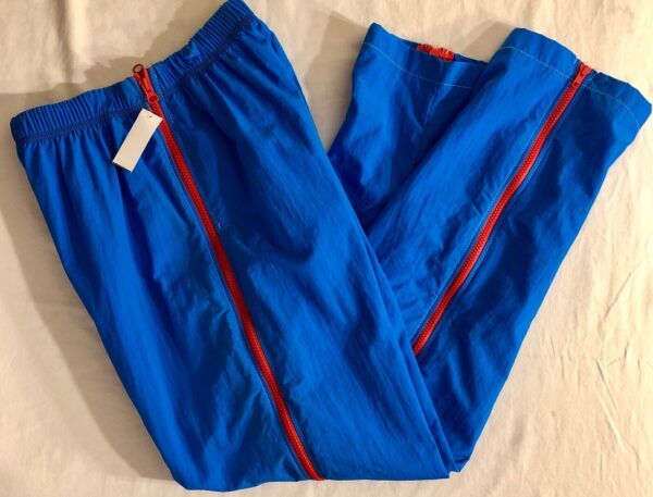 GK ELITE BLUE MESH LINED ZIP-OFF WARM UP PANTS TASLAN ADULT S