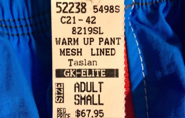 GK ELITE BLUE MESH LINED ZIP-OFF WARM UP PANTS TASLAN ADULT S - Image 6