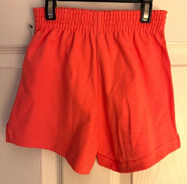 GK SOFFE GIRLS SMALL "GYMNASTICS" GRAPHIC PRINT ORANGE COTTON BOXER SHORTS SZ S - Image 3