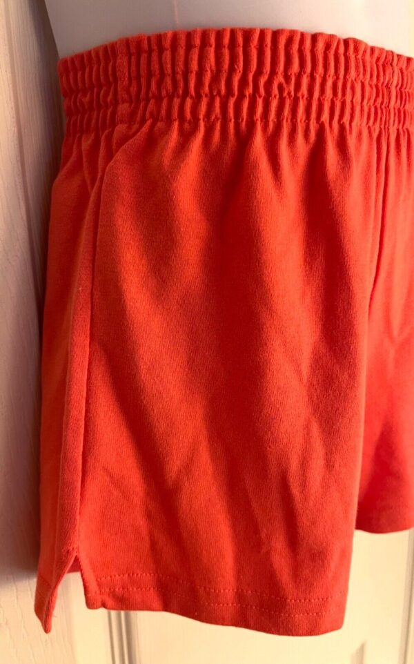 GK SOFFE GIRLS SMALL "GYMNASTICS" GRAPHIC PRINT ORANGE COTTON BOXER SHORTS SZ S - Image 5