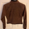 GK ICE SKATE JACKET ADULT SMALL FITTED BROWN FLEECE VELVET TRIM WARM UP ZIP SZ S - Image 10