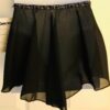 GK FAUX WRAP SKIRT CHILD SMALL BLACK GEORGETTE FOIL WAIST DANCE BALLET CS NWT! - Image 2