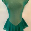 GK FIGURE SKATE LADIES SMALL RAINFOREST IRIDESCENT VELVET CAP SLV DRESS Sz AS