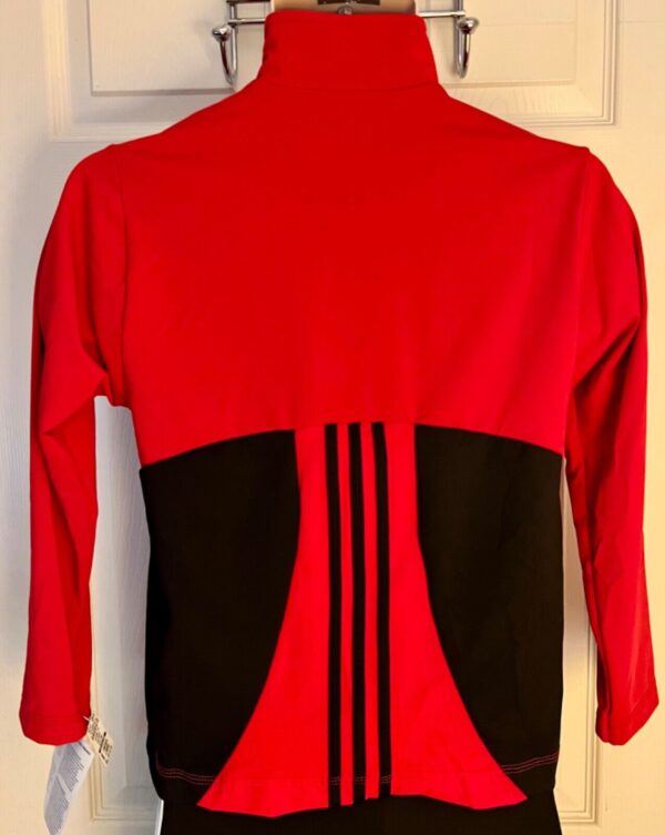 ADIDAS GK DRYTECH CHILD LARGE RED BLACK GYMNASTS ATHLETES WARM UP JACKET CL NWT! - Image 4