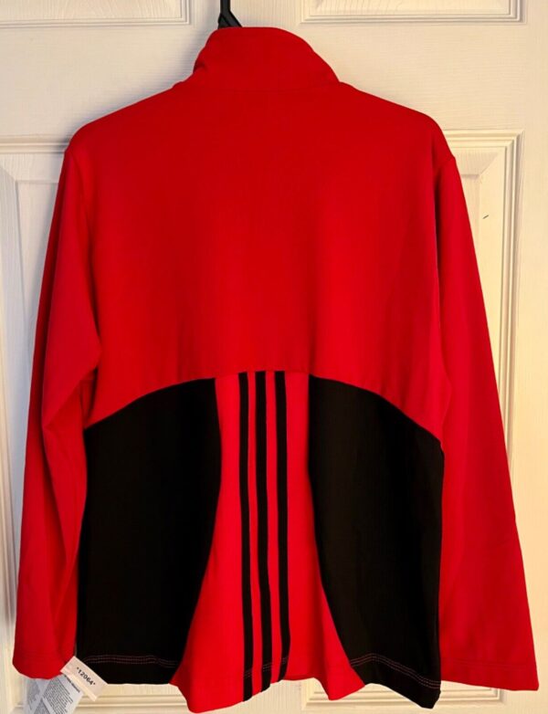 ADIDAS GK DRYTECH CHILD LARGE RED BLACK GYMNASTS ATHLETES WARM UP JACKET CL NWT! - Image 7