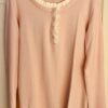 TALBOTS LT PINK LADIES X-SMALL IVORY RUFFLES 4-BUTTON PULLOVER SWEATER XS EUC! - Image 6