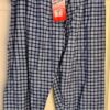 GK â€œGYMNASTSâ€ GRAPHIC ADULT LARGE BLUE COTTON PLAID FLANNEL LOUNGE CAPRI Sz L
