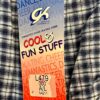 GK â€œGYMNASTSâ€ GRAPHIC ADULT LARGE BLUE COTTON PLAID FLANNEL LOUNGE CAPRI Sz L - Image 2