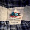 GK â€œGYMNASTSâ€ GRAPHIC ADULT LARGE BLUE COTTON PLAID FLANNEL LOUNGE CAPRI Sz L - Image 9