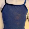 GK DANCE JAZZ GIRL'S LARGE BLUE TWILIGHT VELVET X-BACK STRAPS CAMISOLE TOP SZ L