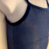 GK DANCE JAZZ GIRL'S LARGE BLUE TWILIGHT VELVET X-BACK STRAPS CAMISOLE TOP SZ L - Image 2