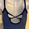GK DANCE JAZZ GIRL'S LARGE BLUE TWILIGHT VELVET X-BACK STRAPS CAMISOLE TOP SZ L - Image 4
