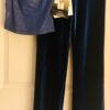 GK DANCE JAZZ GIRL'S LARGE BLUE TWILIGHT VELVET X-BACK STRAPS CAMISOLE TOP SZ L - Image 8
