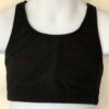 GK Elite BLACK SPORTS BRA CHILD MEDIUM Style #1466 Cotton Scoop Back CM NWT!