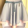 GK PINK BLUE WRAP SKIRT LADIES X-SMALL DOUBLE LAYER GEORGETTE  DANCE BALLET AXS - Image 5
