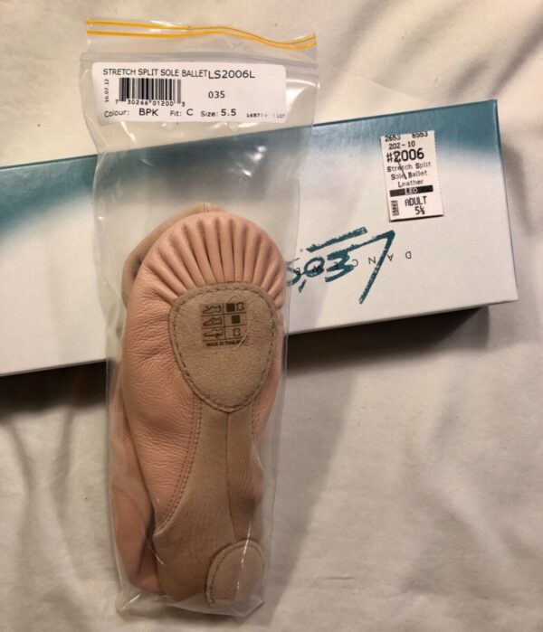 LEO'S BALLET SHOES ADULT SIZE 5.5 LEATHER STRETCH SPLIT SOLE Sz 5.5 LS2006L NEW! - Image 5