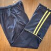 GK WARM UP ADULT SMALL NAVY BRUSHED TRICOT GOLD ACCENT GYMNASTS CHEER PANTS Sz S
