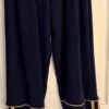 GK WARM UP ADULT SMALL NAVY BRUSHED TRICOT GOLD ACCENT GYMNASTS CHEER PANTS Sz S - Image 2