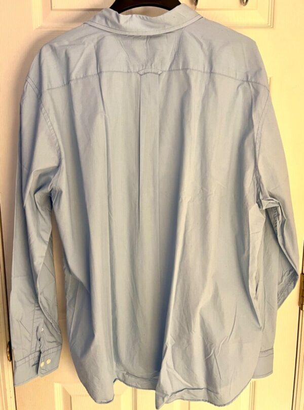 NAUTICA SEA VOYAGE MENS XX-LARGE BLUE LONG SLEEVE BUTTON DOWN SHIRT Sz 2XL EUC! - Image 4