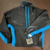 GK PULLOVER CHILD LARGE BLACK CRINKLE NYLON GYMNAST ACTIVEWEAR WARM UP JACKET L
