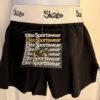 GK GIRLS SMALL SKATE DIVA GLITTER PRINT FOLDOVER WAIST BLACK BOXER SHORTS Sz CS - Image 2
