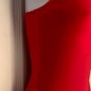 GK ICE FIGURE SKATE ADULT SMALL RED TURTLENECK BACK X-STRAPS HALTER DRESS Sz AS - Image 3
