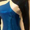 GK LgSLV LADIES SMALL BLACK VELVET BLUE SHIMMER MESH GYMNASTDANCE LEOTARD Sz AS - Image 6