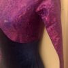 GK LgSLV LADIES SMALL FUSCHIA FOIL NAVY VELVET GYMNASTICS DANCE LEOTARD Sz AS - Image 4