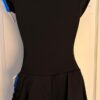 GK FIGURE SKATE ADULT SMALL ASYM CAP SLV BLACK TURQ VELVET CINCH SKIRT DRESS AS - Image 8