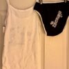 GK "GYMNASTICS" GRAPHICS LADIES SMALL WHITE COTTON CAMISOLE BLACK PANTY SET Sz S - Image 8